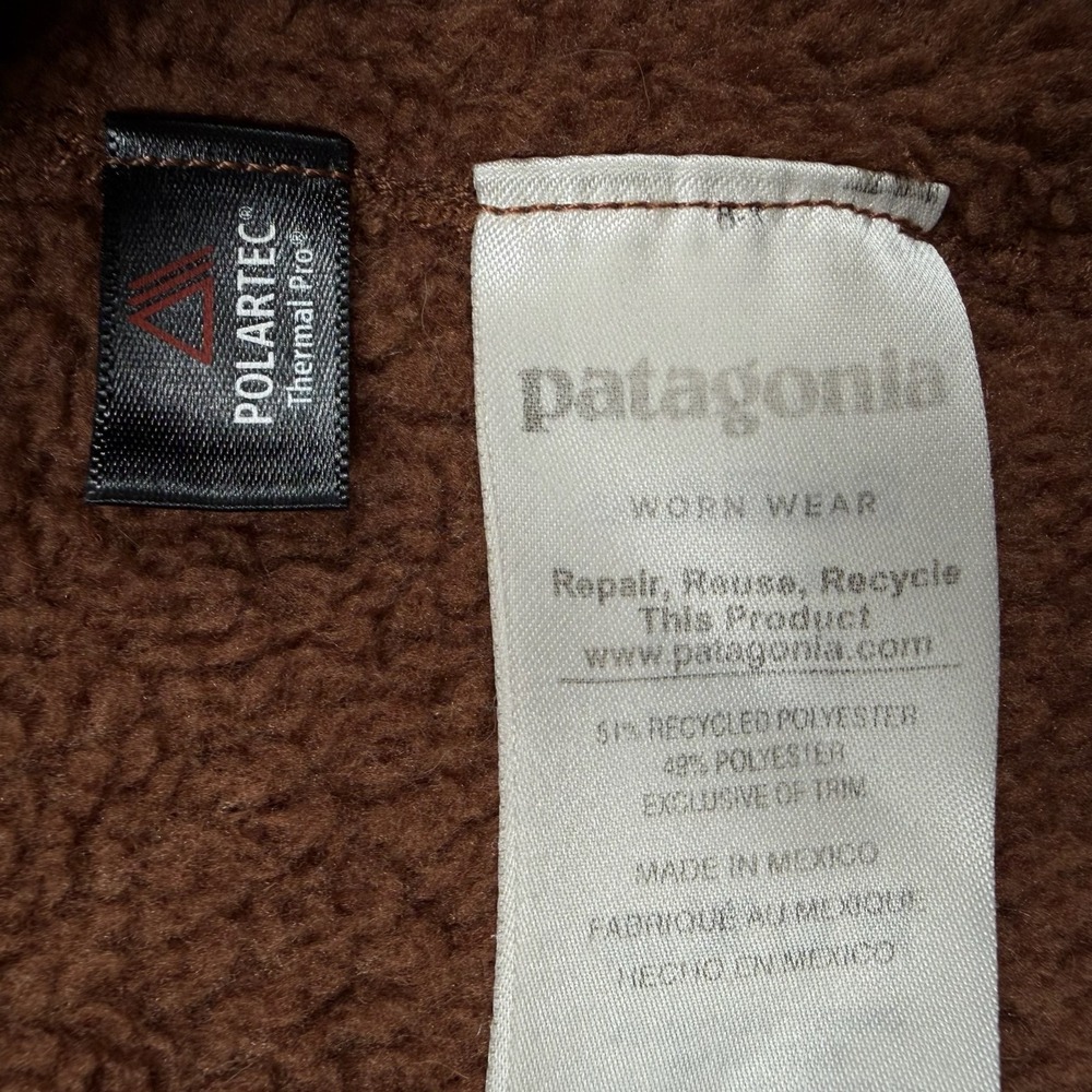Patagonia Re-Tool Snap-T Pullover Womens S Moccasin Brown Polartec Thermal Pro - Picture 11 of 13